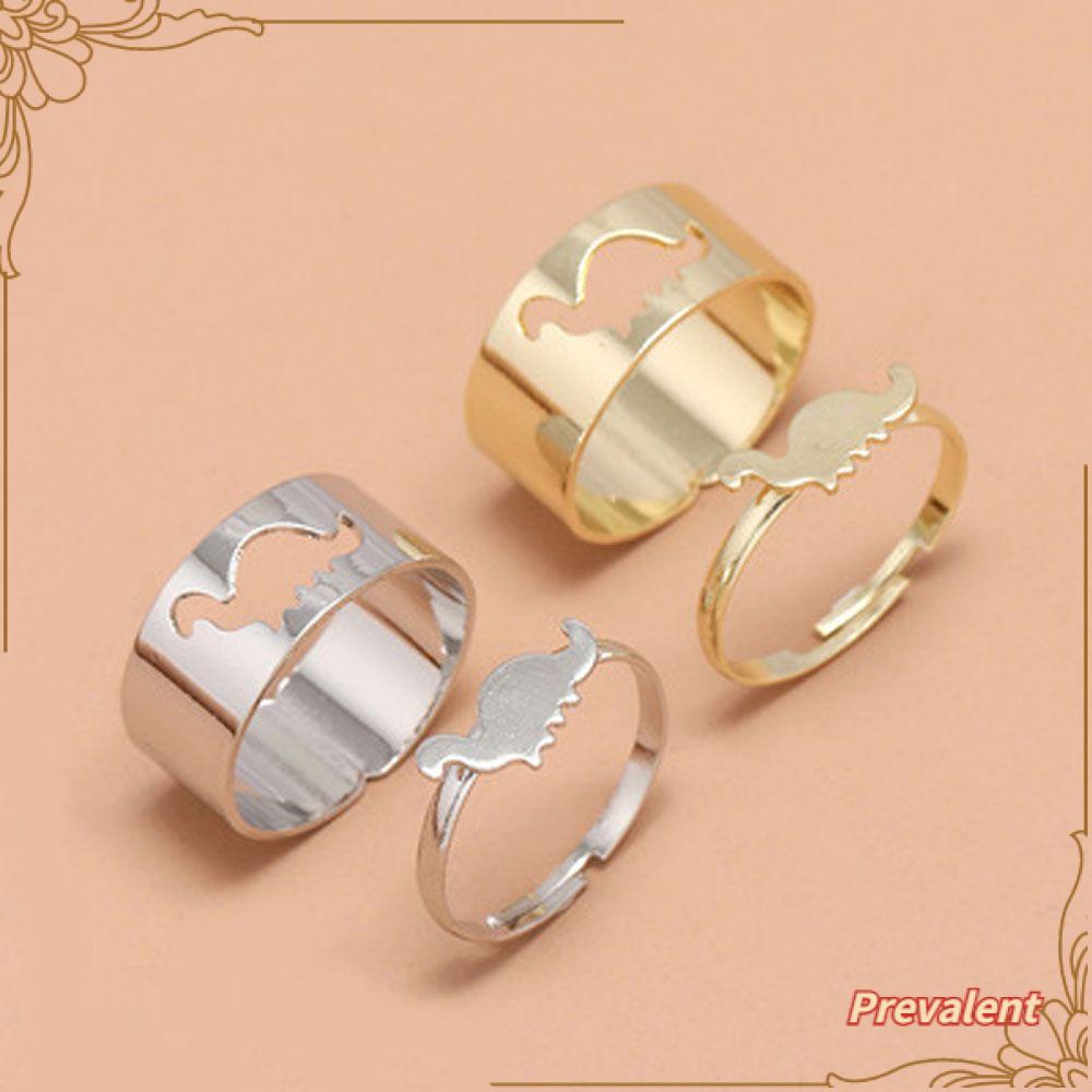 PREVA 2Pcs/Set Ring Creative Design Women Simplicity Dinosaur Shape