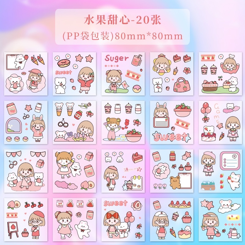 [BISA ECER] Stiker Momo Waterproof Stiker Kartun Korea Lucu Dekorasi Handbook Scarpbook Buku Diary