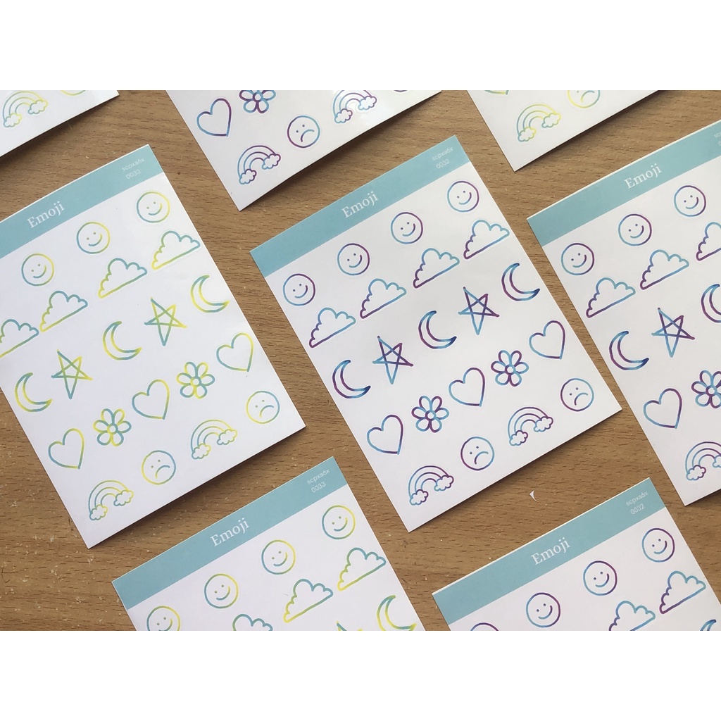

Aesthetic Emoji Star moon Sticker | stiker perangko emoticon bintang bulan A6