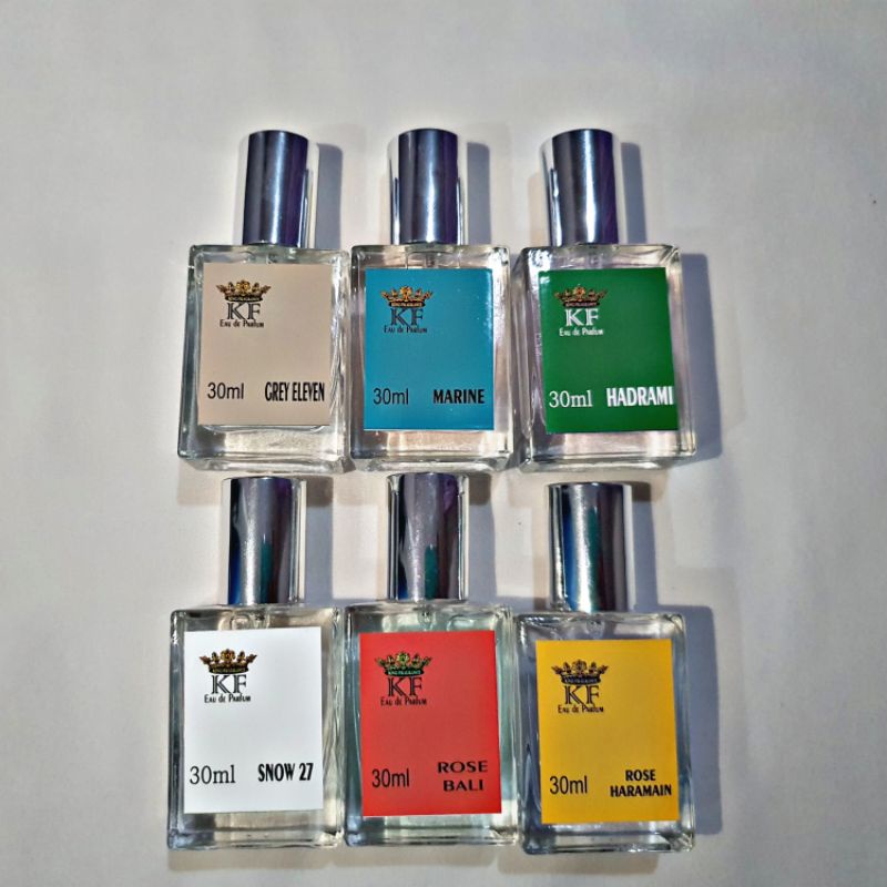 PARFUM SPRAY VIRAL KF 30ml ORIGINAL HADRAMI | GREY | ROSE HARAMAIN | ROSE BALI | SNOW | MARINE