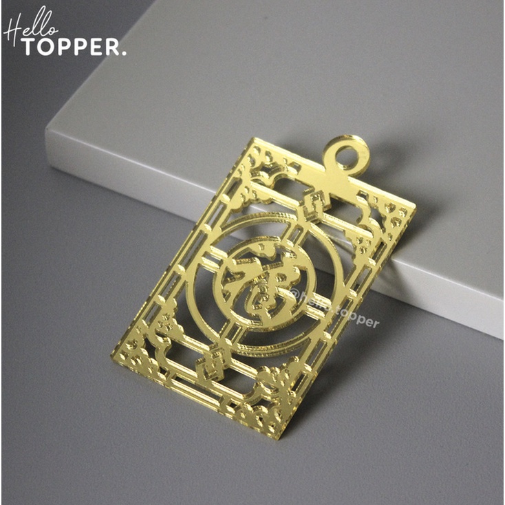 

Imlek Hang Tag Akrilik Hampers Hiasan Sincia Parsel Label Fu Model 2