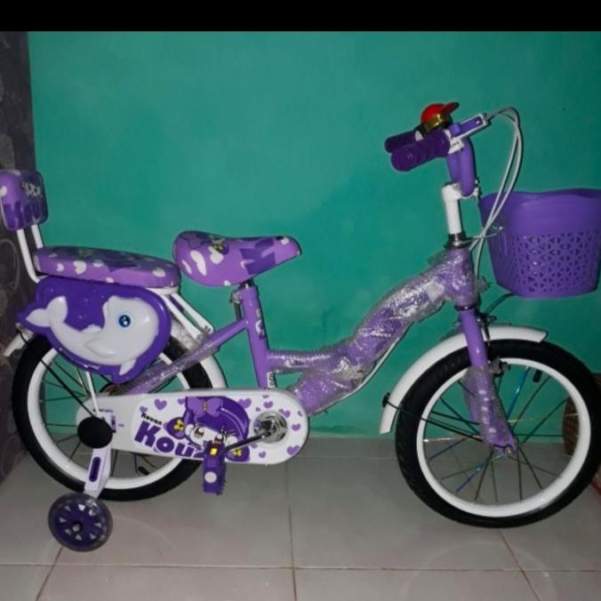 Sepeda Anak Perempuan 16 Inch Lipat Murah Kouan Monalisa #Original
