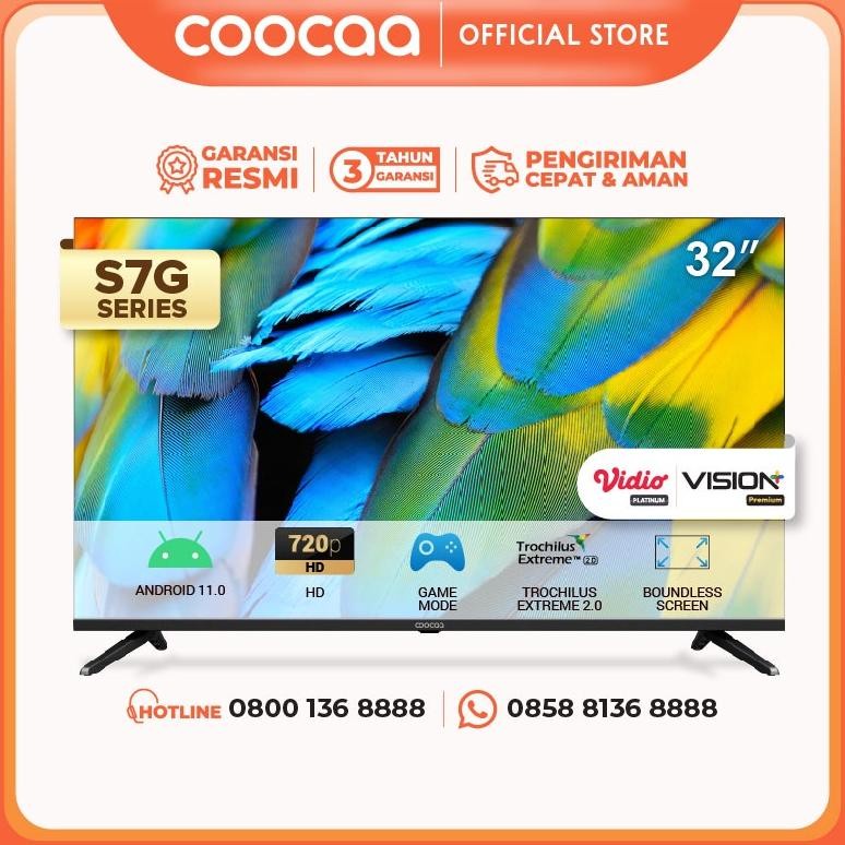 TV DIGITAL COOCAA LED TV 32 INCH Android 11 Digital TV 5G Wifi 32S7G