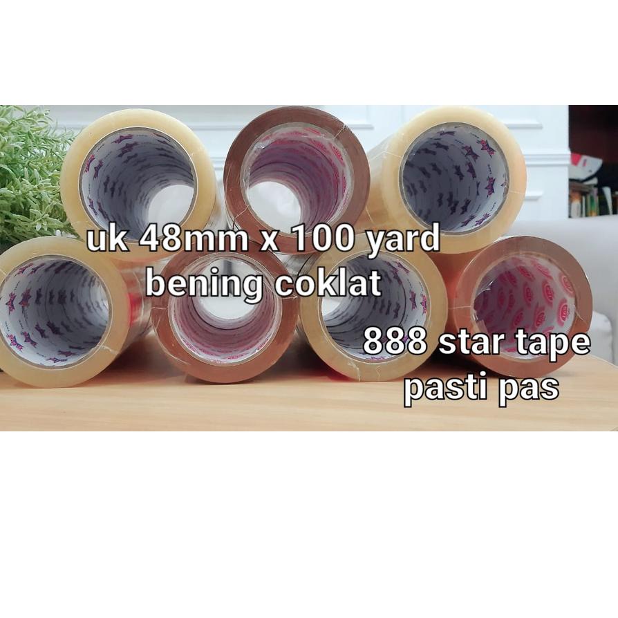 

▌▌▌ LAKBAN MURAH 100 YARD 48 MM BENING DAN COKLAT 6 PCS BISA BAYAR DI TEMPAT