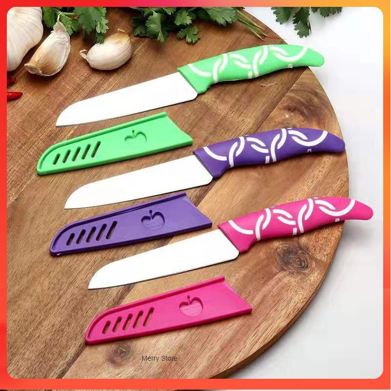 MS Pisau Buah Motif Sarung Apel Pisau Kue Motif Sarung Apel