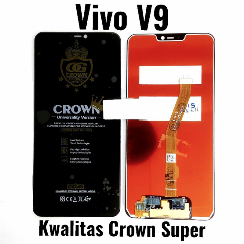 LCD Touchscreen Fullset kwalitas crown super Vivo V9