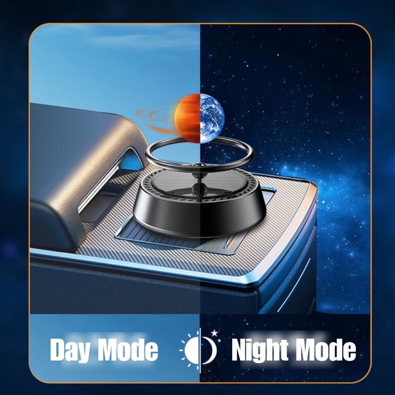 Ring planet bumi putar pewangi mobil car perfume solar panel