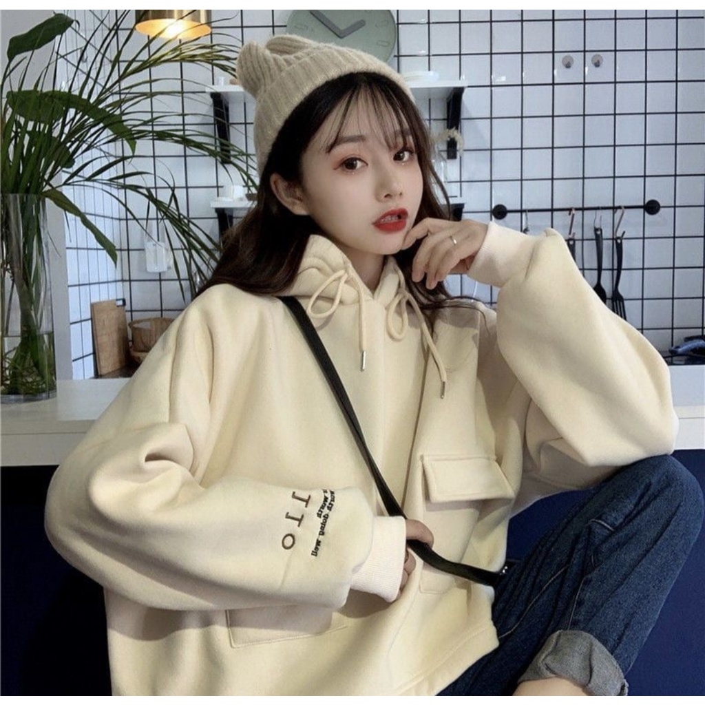 Hoodie Wanita Ala Korean LEISURE POKIE Jacket Outfit Kasual Kekinian Fashion Terbaru