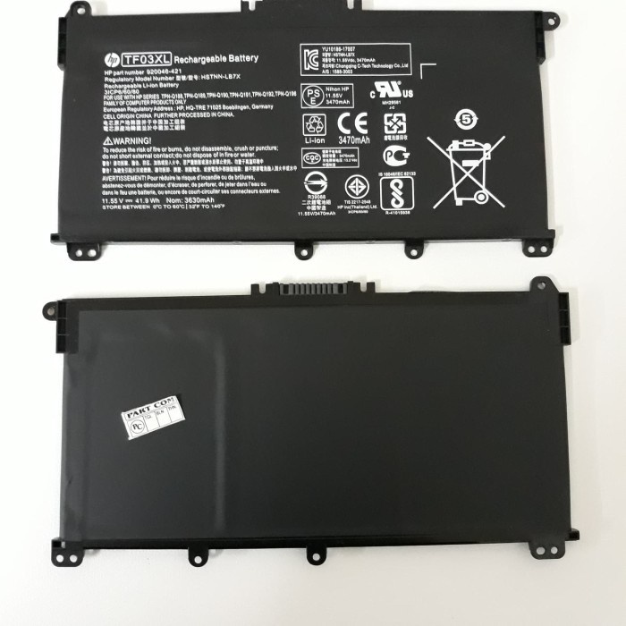 Baterai Laptop HP Pavilion 15-CD TPN-C131 14-BF011TX TF03XL