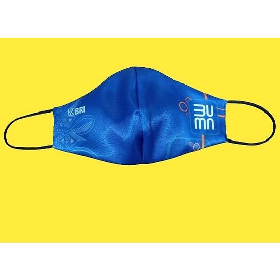 Masker Bumn Biru / Masker BUMN 2ply Full Design Custom Surabaya t-pancawarnaprint Segera Dapatkan