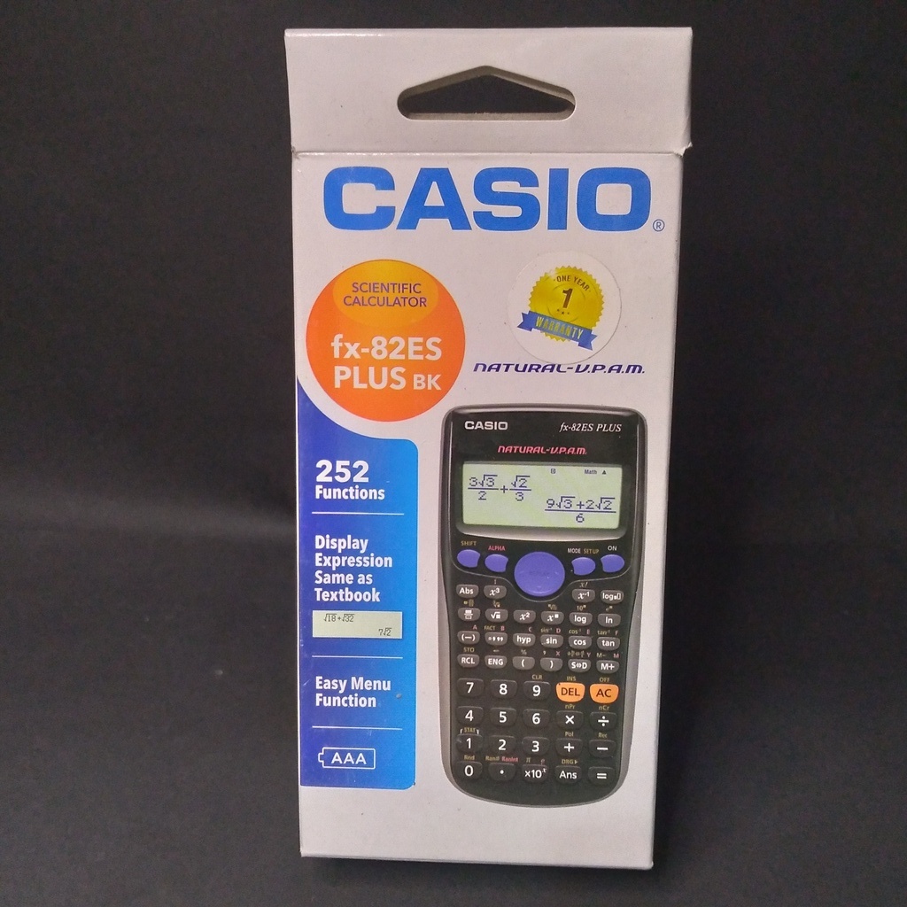 

CASIO SCIENTIFIC CALCULATOR FX-82ES PLUS BK NATURAL V.P.A.M
