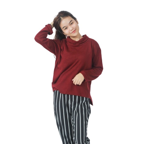 ZAHRA - Atasan Wanita Rajut Halus TURTLENECK KNIT Basic