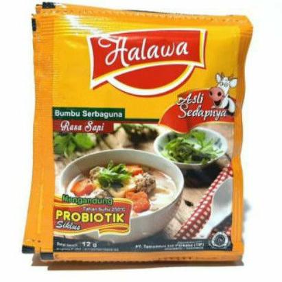 

((R-2-9 ☛> BUMBU MASAK INSTAN PROBIOTIK RASA SAPI 12 SACHET BRAND HALAWA bisa cod