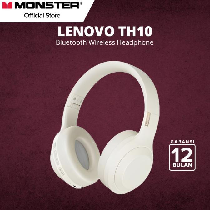 Jual Lenovo TH10 Headphone Bluetooth Wireless Headset Earphone V5 0 Krem Shopee Indonesia