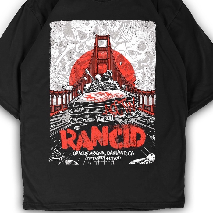 kaos / Premium Tshirt RANCID - OAKLAND TOUR / kaos pria / kaos METAL KAOS BAND PUNK