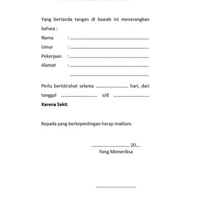 ➢Modis Blangko Buku Surat Keterangan Sakit 1 Ply [BH6]