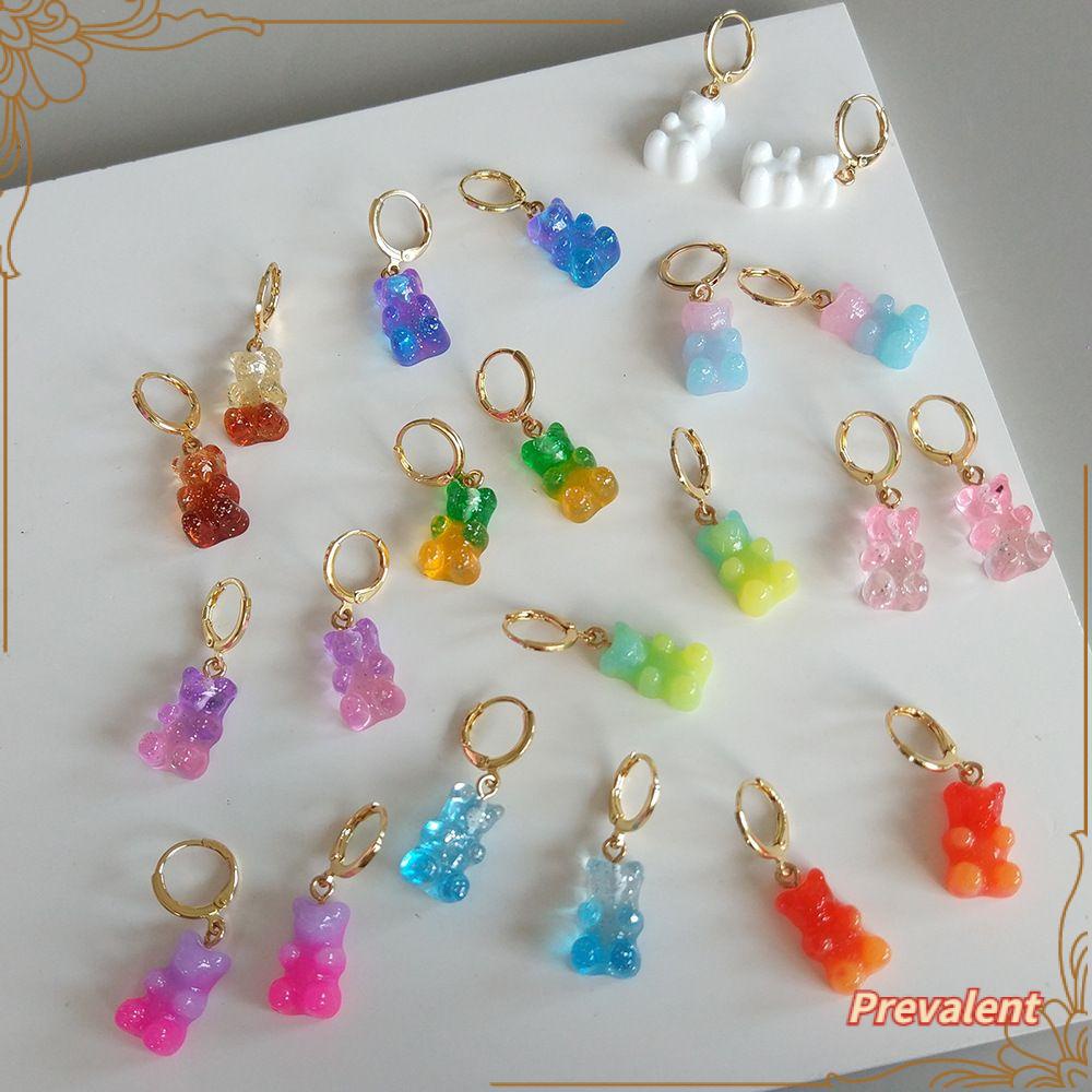 PREVA Bear Earring Fashion Girls Charms Cute Candy Ear Stud Dangle Earrings