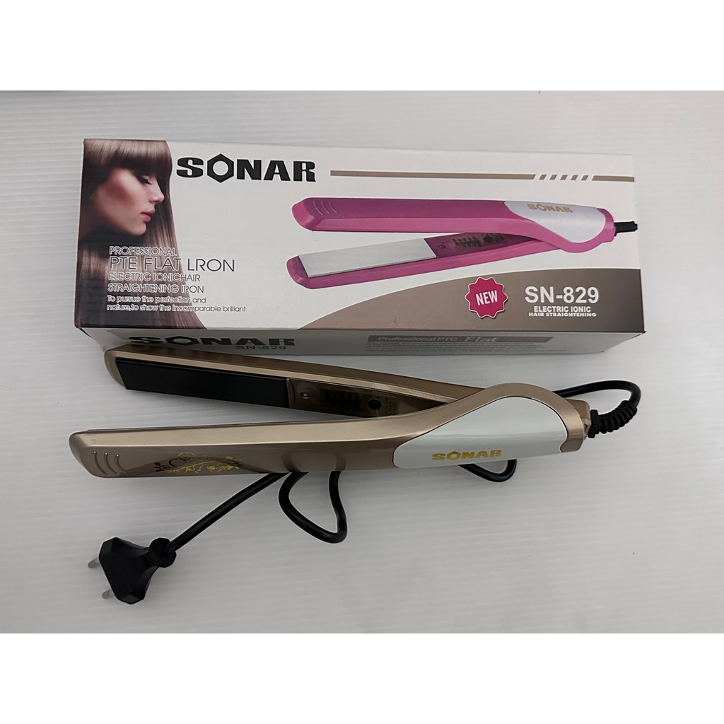 Catokan Rambut Suhu Sonar SN-829 PINK Catok Alat Pelurus Rambut Salon