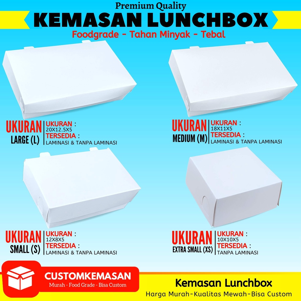 Lunch Box Paper  / Box Ayam Geprek Nasi /Paper Lunch Box / Box Nasi / Kemasan Ayam Geprek / lunch bo