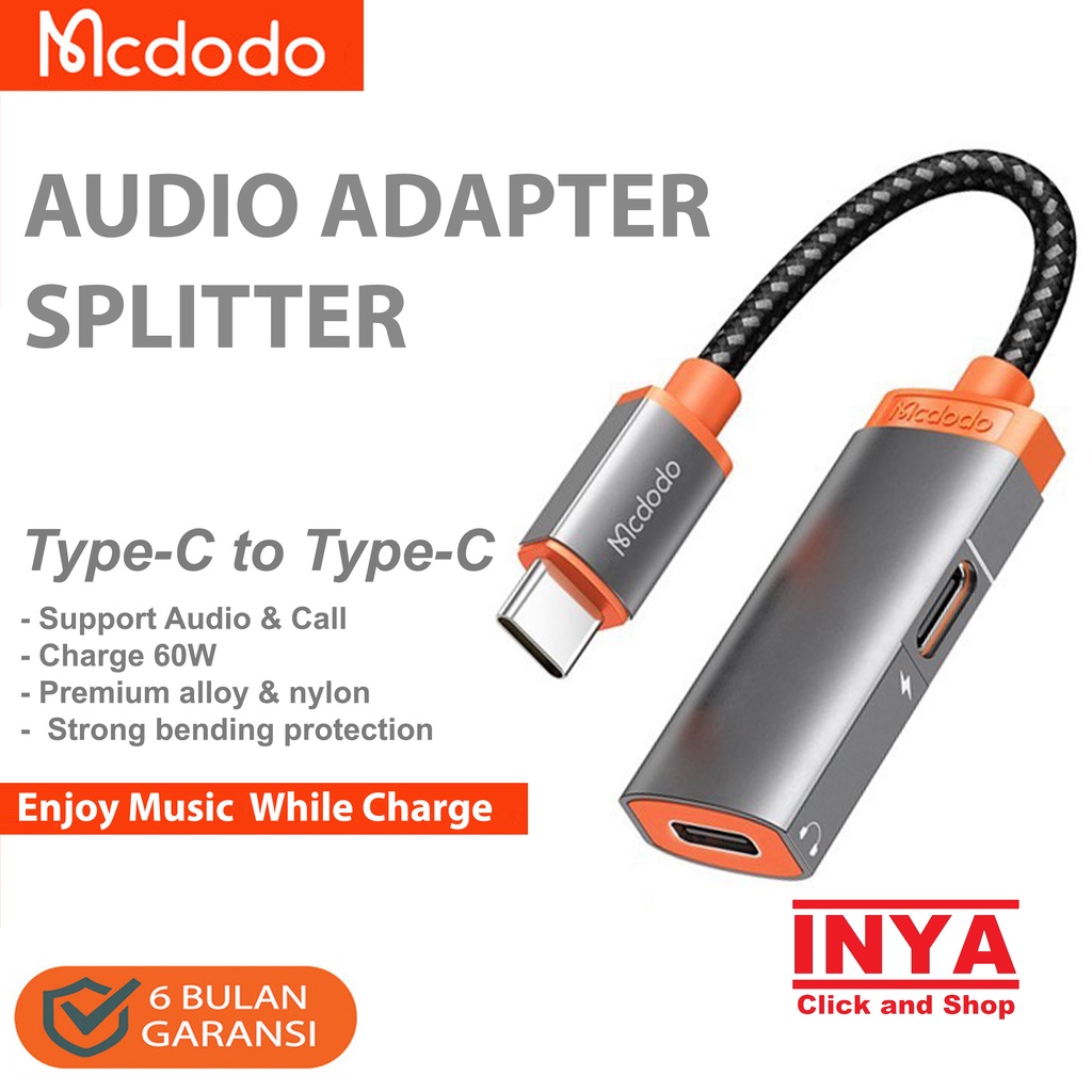 AUDIO ADAPTER TYPE-C DIGITAL MCDODO CA-0520 - Output Dual Type C