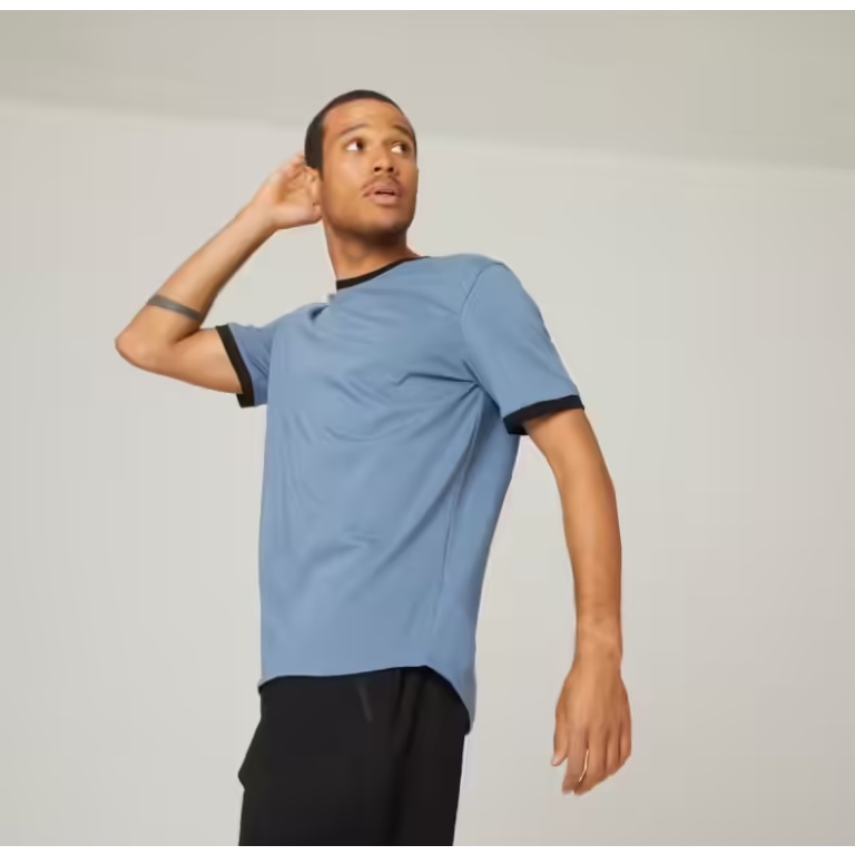 DOMYOS Kaos Olahraga Fitness &amp; Gym Pria Elastis Lembut