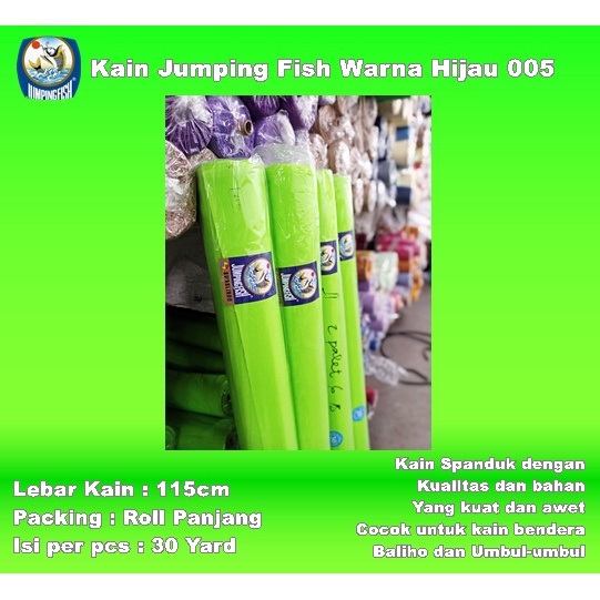 KAIN JUMPING FISH (HIJAU STABILO) 005