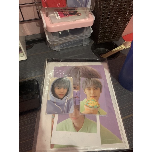 pc photocard jaemin hoodie biru / jaemin photopack sg21 season greetings21 selfie + konsep
