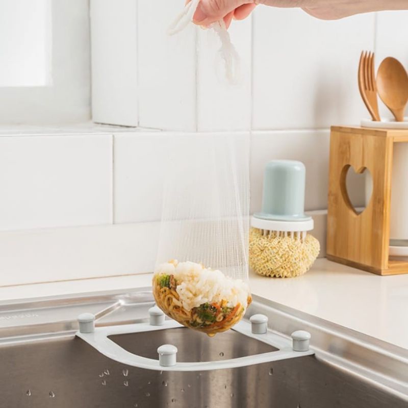 triangular kitchen sink drainer net/jaring sisa makanan sudut wastafel