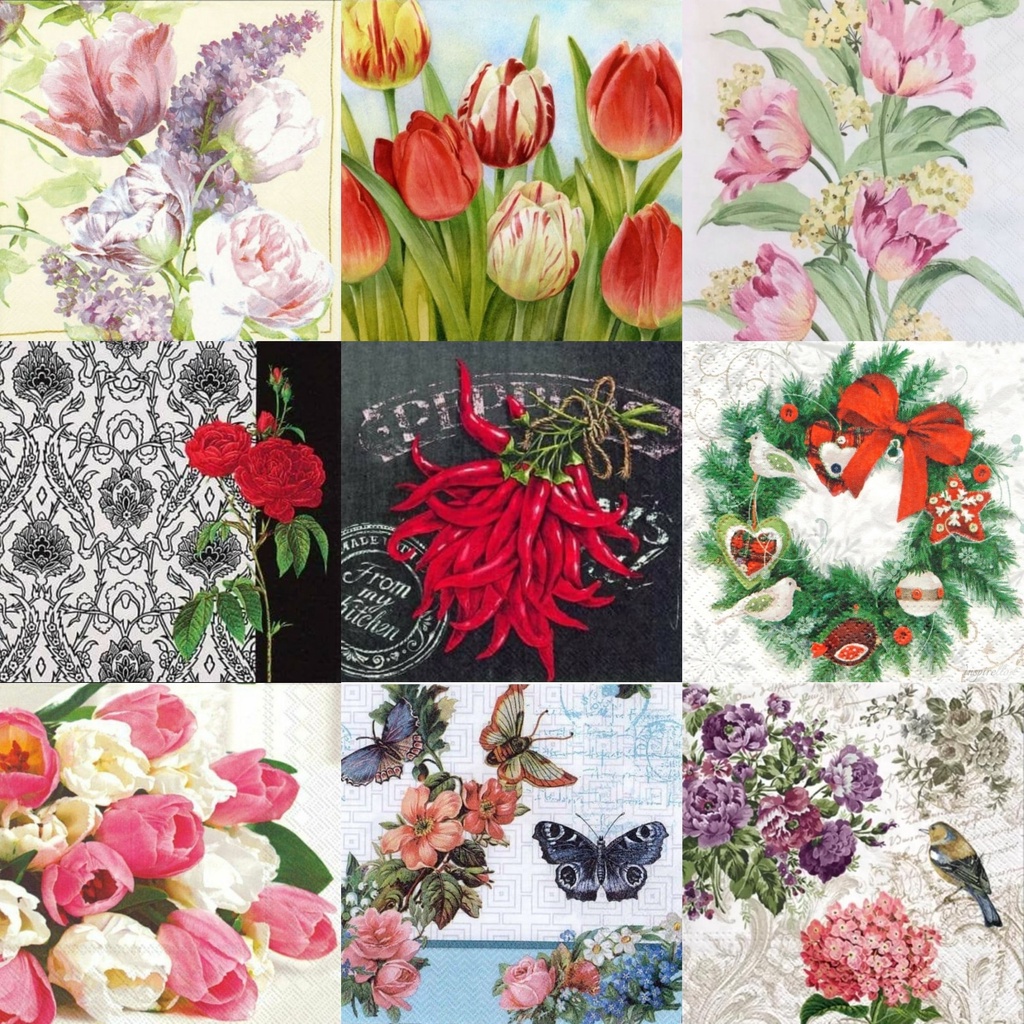 TISU NAPKIN DECOUPAGE EROPAH – Cocktail D