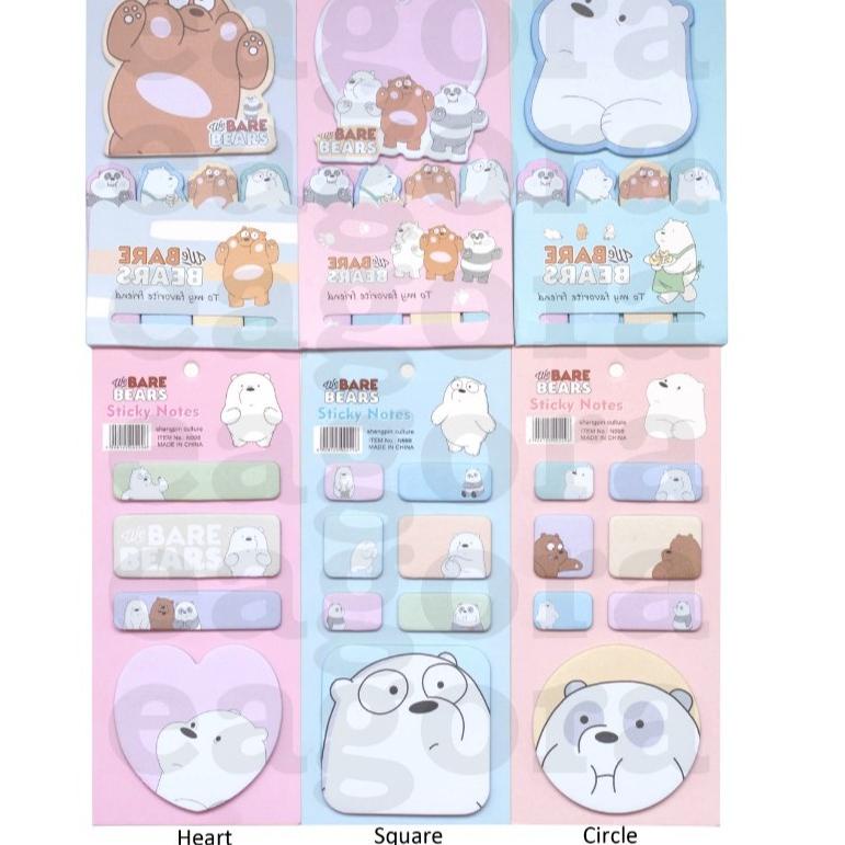 

ゕ Sticky Notes We Bare Bear Memo Lucu Note Unik Panda ㅂ