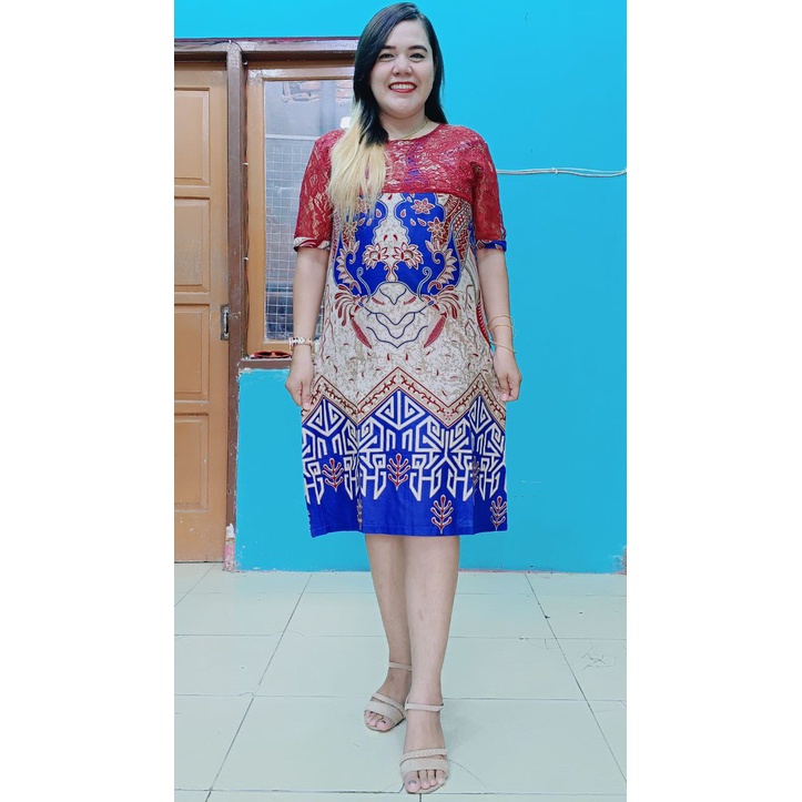COUPLE DRESS BROKAT CHRISTINA PREMIUM YENI BAGARIANG - BAHAN TEBAL JAHITAN BUTIK