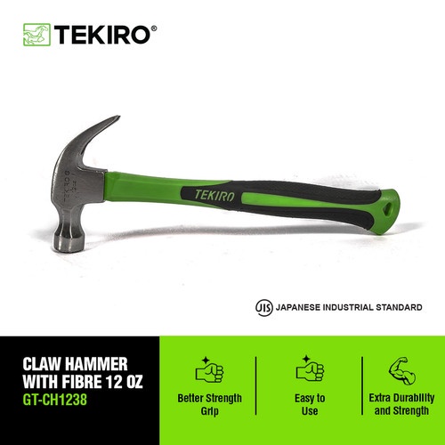 TEKIRO CLAW HAMMER WITH FIBRE 12 OZ / PALU KAMBING