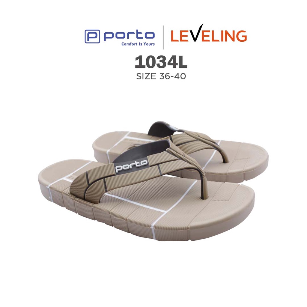 1034L - Porto Leveling Sandal Jepit Wanita Sendal Rumah Santai Original Nyaman Awet Anti Slip