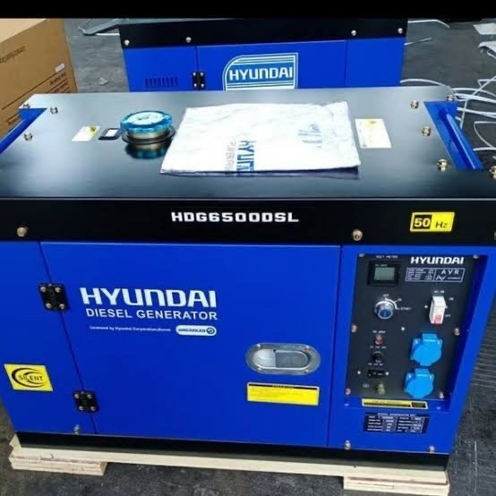 Genset Silent 5000Watt Diesel Generator Listrik Hyundai Hdg 6500 Dsl