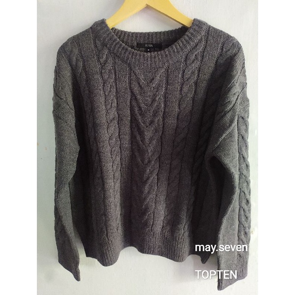 TOPTEN Sweater Rajut Kepang