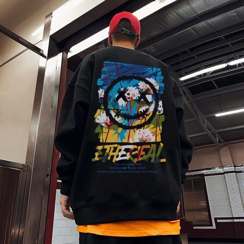 Sweater Basic Crewneck ETHEREAL Pria Wanita Bahan Fleece Tebal Ukuran S M L XL XXL XXXL
