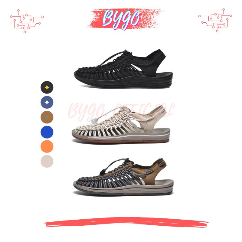 BYGO - Sepatu Sandal Casual Pria - Sandal Tali Fashion - Sandal Gunung Pria - Sandal Tali