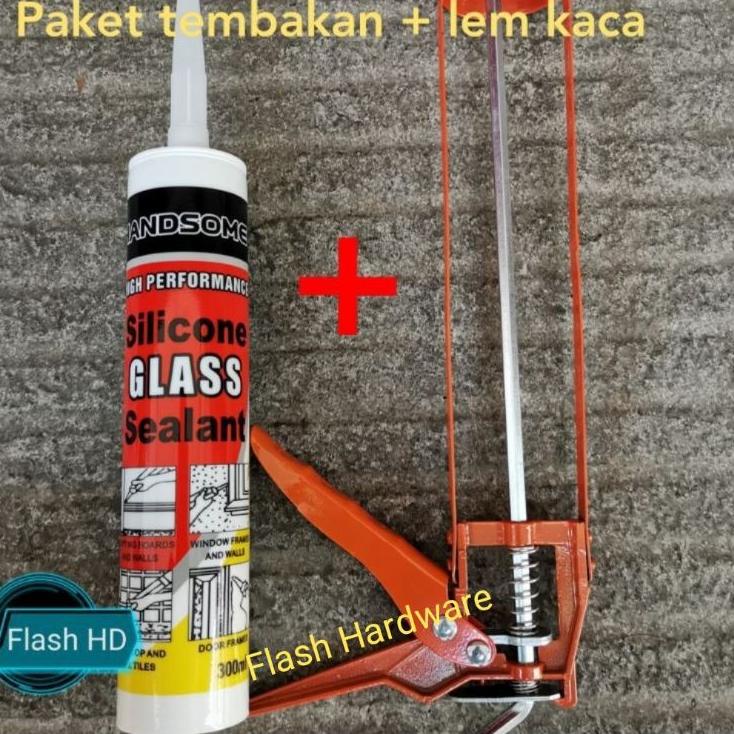 

New Tembakan lem model tulang + lem kaca sealent botol handsome ... ...