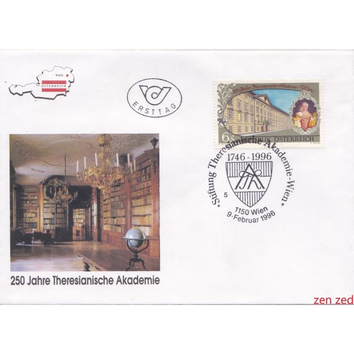 

A505 Prangko Austria FDC 1996 Tthe Theresian Academy 1 Pcs