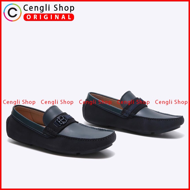 SEPATU SLIP ON EVERBEST PRIA ORIGINAL CASUAL BRANDED BIRU NAVY EM03