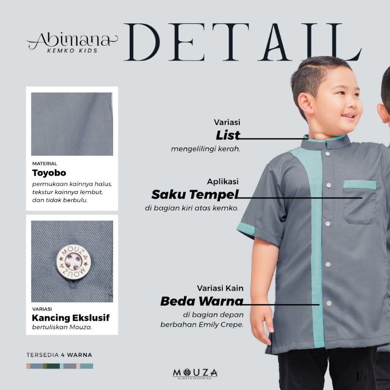 [Puby] ABIMANA KEMKO KIDS BY MOUZA | KOKO ANAK LENGAN PENDEK