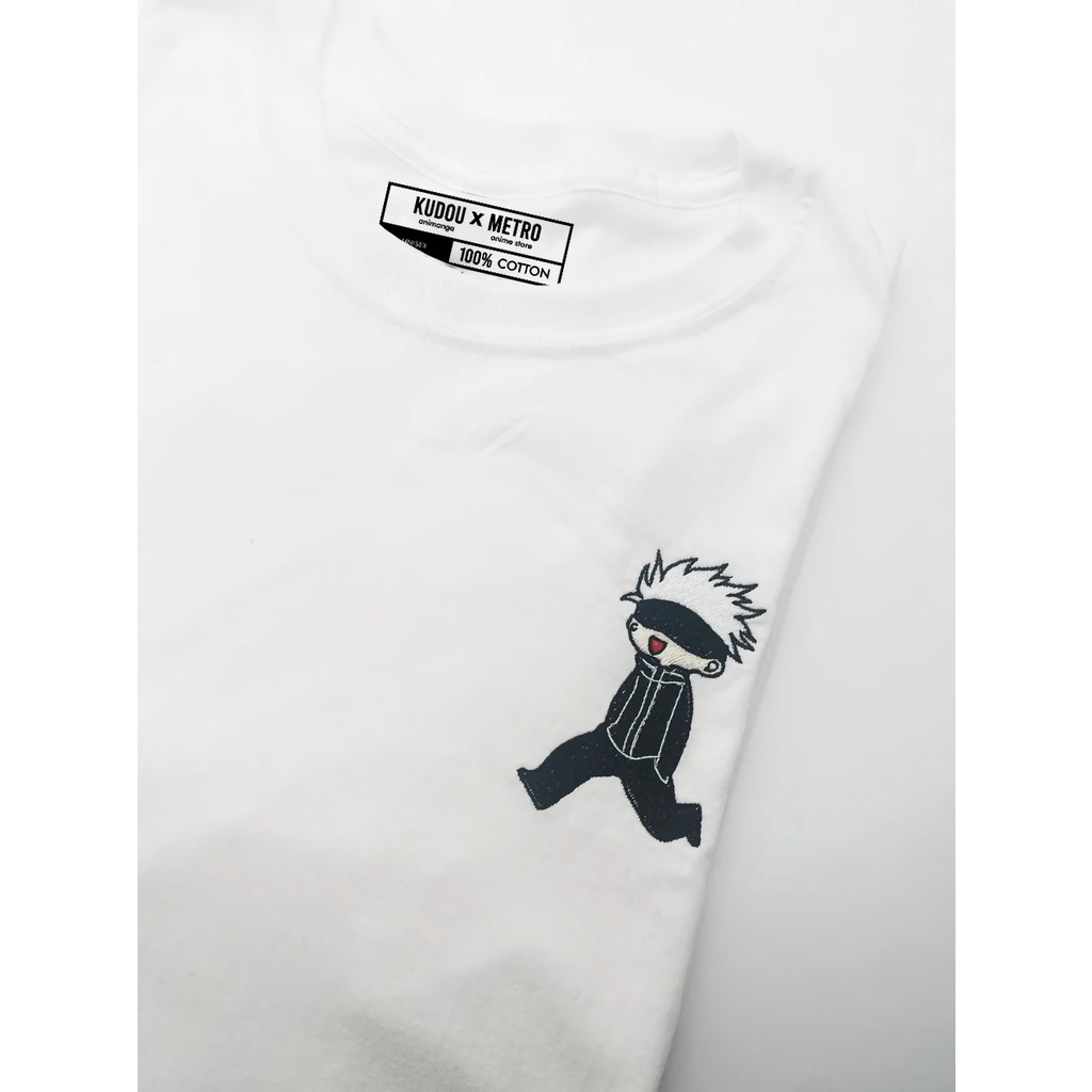 Crewneck Gojo Laugh Embroidery Anime Manga Jujutsu Kaisen Premium Unisex