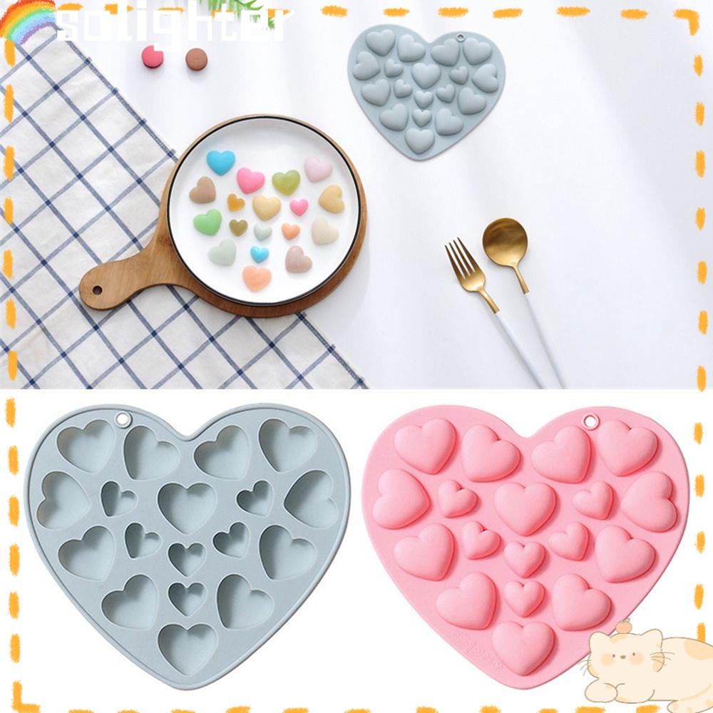 Solighter Valentine Day Handmade Soap Mould Baking Pan Cetakan Silikon