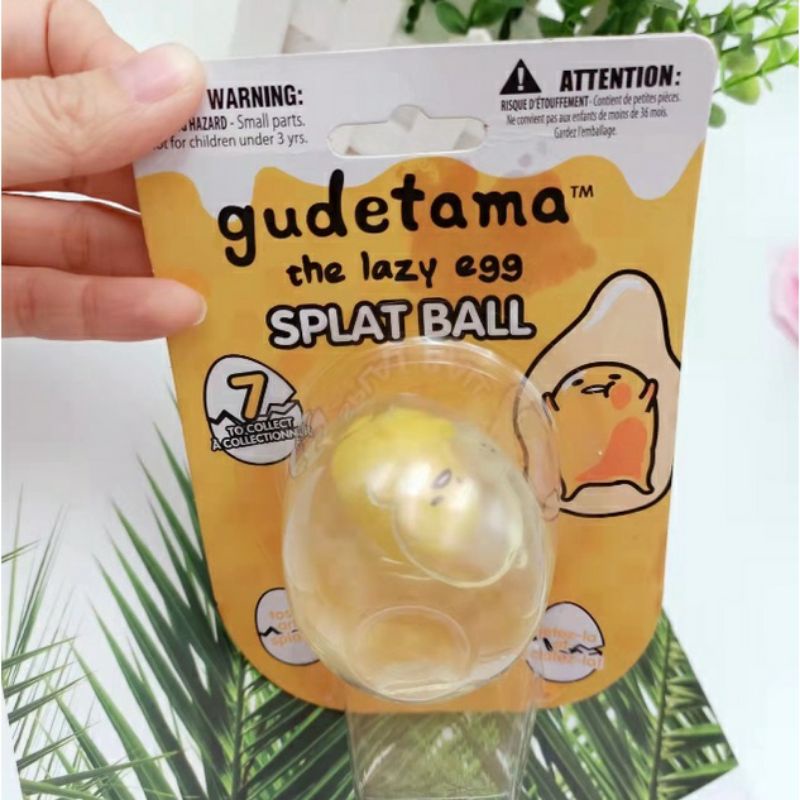 Squishy Telur Gudetama squisi Stress Ball Air Splat Toy Penghilang Stress Fidget MURAH