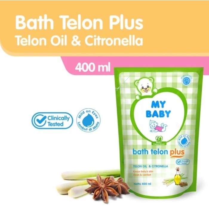 MY BABY Bath Telon Plus Refill 400mL - Sabun Cair Bayi Wangi Telon