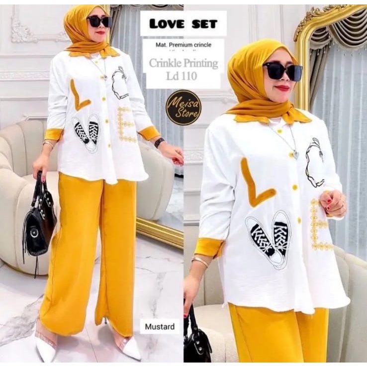 SET LOVE CRINKEL AIR FLOW PREMIUM II SET CRINKEL VIRAL IIARRAZAQU COLLECTION