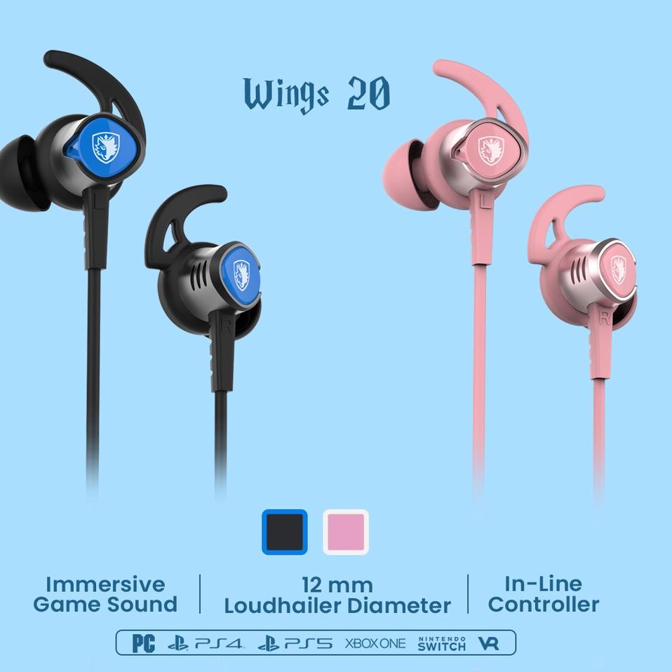 Sekarang Meriah Sades Wings20 Gaming Earphone