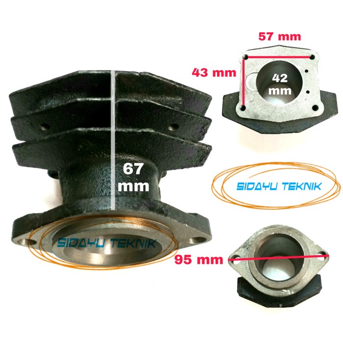 Wvca Blok Cylinder Mesin Kompresor Portable