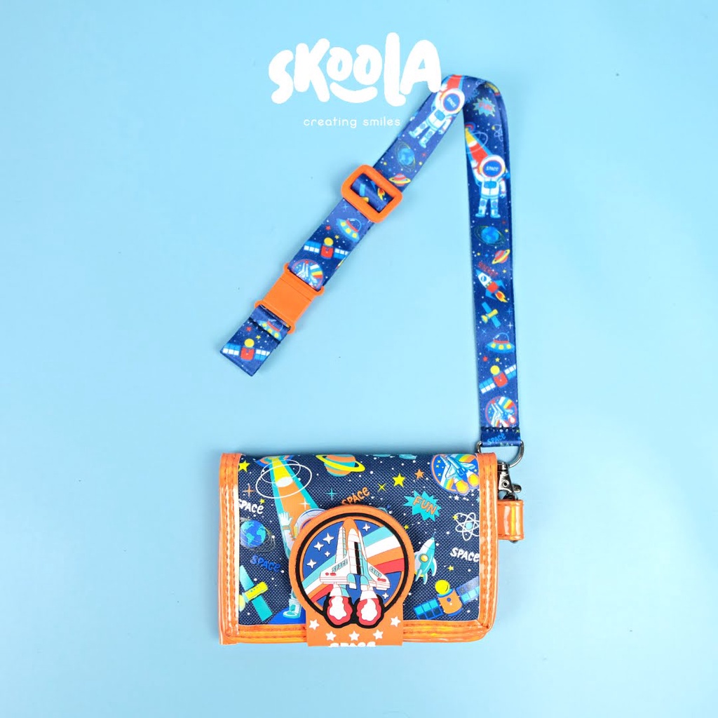 Skoola Dompet Mini Lanyard Anak Laki - Laki Astronot Bola - Rira Dara Aira