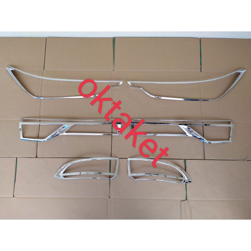 paket garnish depan belakang Honda HRV 2022 2023 hitam Chrome Carbon